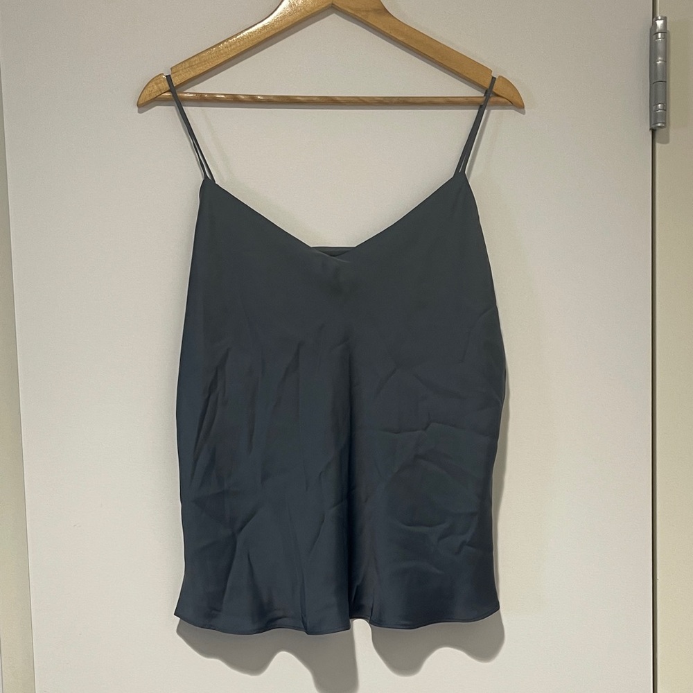 Club Monaco Satin Kora Dark Gray Camisole Top